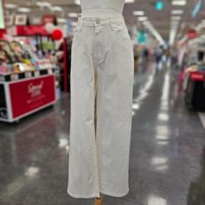 스테파니 HC07 면스판 화이트 일자 팬츠 A25PT5222