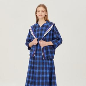 [베네통]가니 체크 블라우스_BABL75431