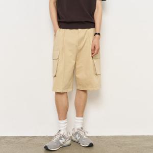 MAN 빈티지 버뮤다 카고 하프 팬츠 [BEIGE] / SBE2M12012