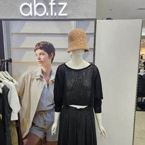 Ab.f.z DP01 시어서커라운드루즈핏크롭니트 AFZ2HWZ3