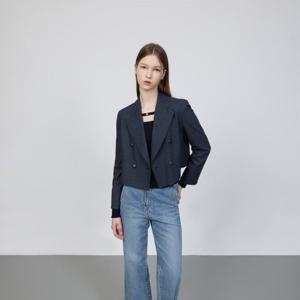 [쥬크]더블버튼 데님 크롭자켓_Z252MSF009