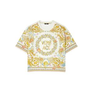 25 FW 베르사체 언더워터 바로코 크롭 티셔츠 10211001A15408 TP438045451