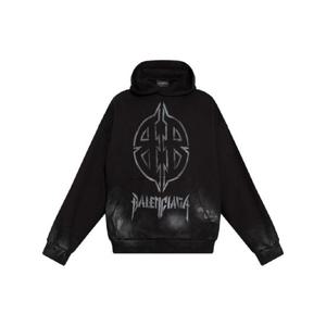 발렌시아가 그래픽 프린트 코튼 후디 767877TQVT3