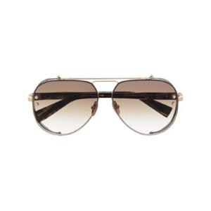 Balmain Eyewear 로고 디테일 파일럿 선글라스 BPS125B