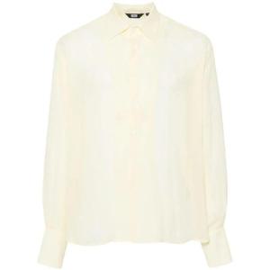 25 FW GCDS 로고 자수 조젯 셔츠 A1CM2400TC7 TP432486353