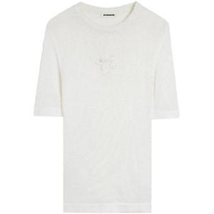 25 FW 질샌더 크로셰 플라워 니트 티셔츠 J03GC0138J18344 TP435443288