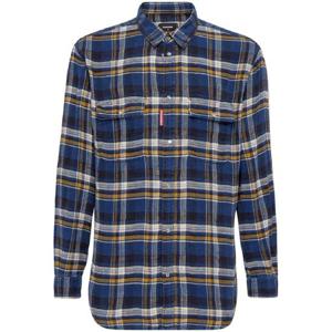 25 FW 디스퀘어드2 체크 리넨 셔츠 S74DM0852D35076 TP432040154