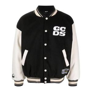 25 FW GCDS 투톤 로고 패치 봄버 재킷 FW23M200479 TP432172046