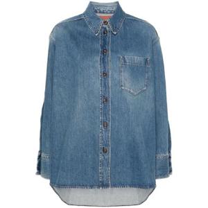 25 FW 빅토리아베컴 플리츠 데님 셔츠 1124DSH005214B TP432087807