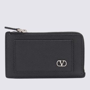 발렌티노 블랙 집 클로저 가죽 지갑 7Y2P0AN6 UAG0NO