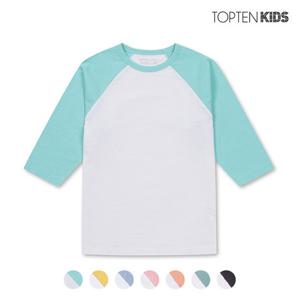 [탑텐키즈][탑텐키즈] 공용 라글란 7부 티셔츠 A_MKC5TS3001