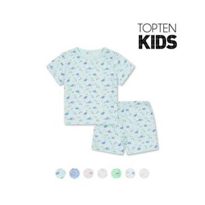 [탑텐키즈][탑텐키즈]유아 반소매 라운지 세트_MKC2UI3302