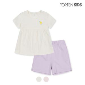 [탑텐키즈][탑텐키즈] 유아 여아 반팔 셋업_MKD2IP2301