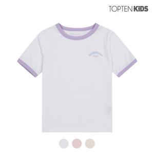 [탑텐키즈][탑텐키즈] 여아 랍바 배색 티셔츠_MKD2TS2003