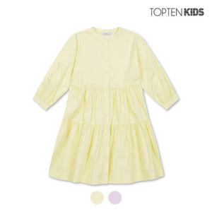[탑텐키즈][탑텐키즈] 여아 우븐 셔링 원피스_MKC1OO2011