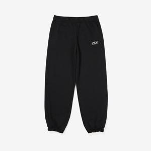 [휠라] 자수로고 면혼방 조거팬츠 (FS2FPF3105X_BLK)