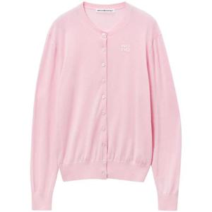 알렉산더왕 엠보스드 로고 메리노 울 가디건 4KC3243017690B