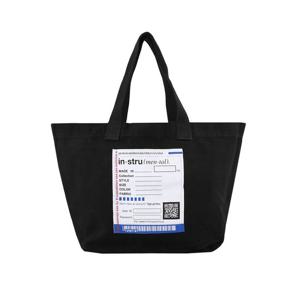 25SS 미하라 야스히로 I12BG701 BLACK 빅 네임 패치 토트백 블랙