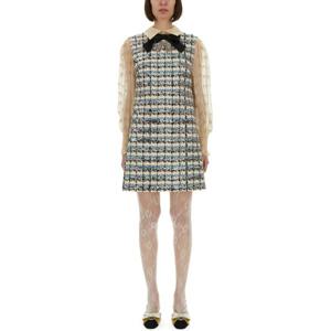 발렌티노 자수 트위드 미니 원피스 7B3VADR59E6 CV1