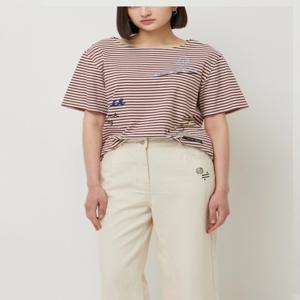 [시슬리] 포니 스트라이프 프린트 티셔츠 sats61531