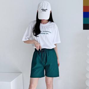 샵앤) 여성 허리밴딩 시어서커 쿨 반바지 WDM-WPT-GSSP50W