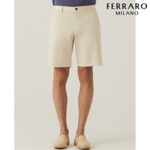 [페라로밀라노] 면스판 도비 워싱 하프팬츠 베이지 AM0FBPC254