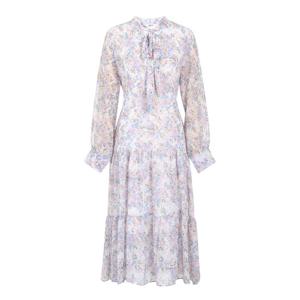 [에이비에프지]V넥 플라워 패턴 긴팔 롱 원피스 APZ1ZO331C