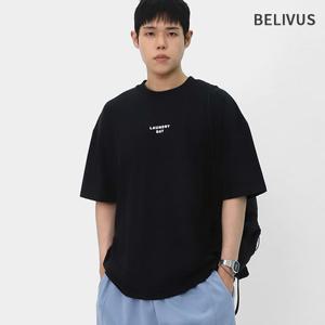 빌리버스 남성 반팔 티셔츠 라운드 로고 30수 티셔츠 BWV081