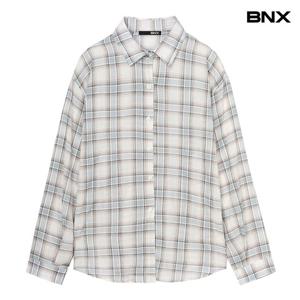 [BNX]체크 패턴 긴팔 셔츠 (BX2BL028L0)