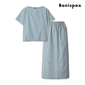 [보니스팍스(여성의류)]바스락 스트링 블라우스 밴딩 스커트 투피스 (XP5ST005M0)