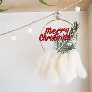 아트박스/아이씨유 크리스마스 리프 양모 리스