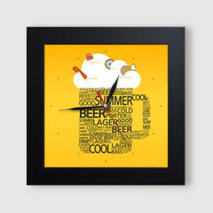 아트박스/꾸밈 ct924-비어타이포_미니액자벽시계