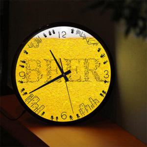 아트박스/꾸밈 nf140-LED시계액자35R_톡톡시원한맥주거품