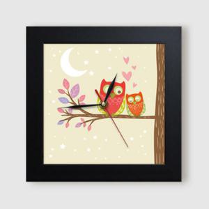 아트박스/꾸밈 ct822-부엉이친구들_미니액자벽시계