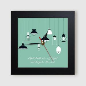 아트박스/꾸밈 ct840-어둠을밝히는전등_미니액자벽시계