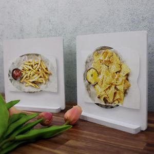 아트박스/꾸밈 il019-스탠드액자2P_맛있는음식들4(감자튀김나쵸)