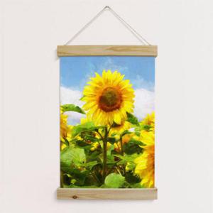 아트박스/꾸밈 th233-우드스크롤_40CmX60Cm-해바라기꽃그림5