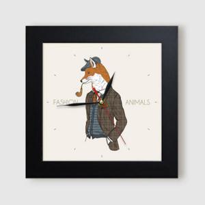 아트박스/꾸밈 ct851-남성정장패션애니멀_미니액자벽시계