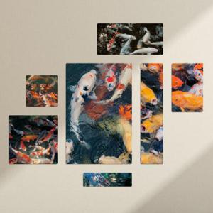 아트박스/꾸밈 pf078-멀티액자_복을부르는풍수잉어