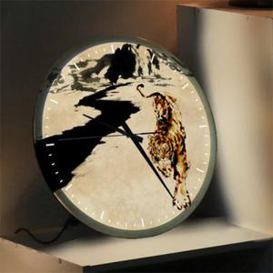 아트박스/꾸밈 nf026-LED시계액자35R_액운막는호랑이수묵화