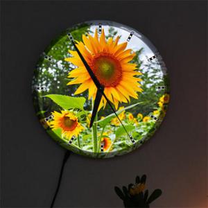 아트박스/꾸밈 nf109-LED시계액자25R_풍요와다산의해바라기