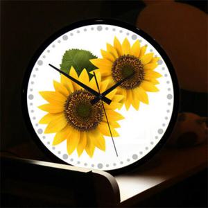 아트박스/꾸밈 nf108-LED시계액자35R_풍수재물운두배해바라기
