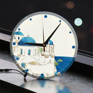 아트박스/꾸밈 nf037-LED시계액자25R_아름다운산토리니