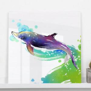 아트박스/꾸밈 id537-아크릴액자_컬러풀돌고래(중형)