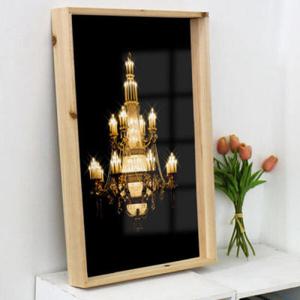 아트박스/꾸밈 ta280-우드프레임액자_럭셔리샹들리에(대형)