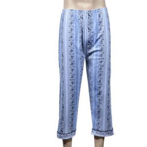 스트라이프 남성 면 100% 양면 9부 파자마 잠옷 바지