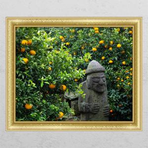 아트박스/꾸밈 ce824-한라봉과돌하르방_창문그림액자