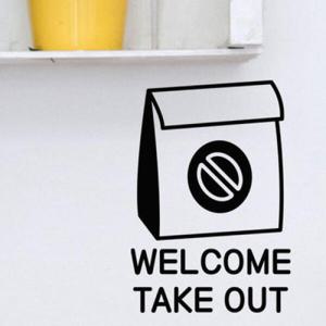 아트박스/꾸밈 ia715-카페웰컴테이크아웃(소형)_그래픽스티커