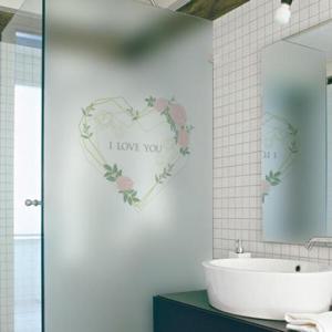 아트박스/꾸밈 pr343-장미와아이러브유_유리문시트지