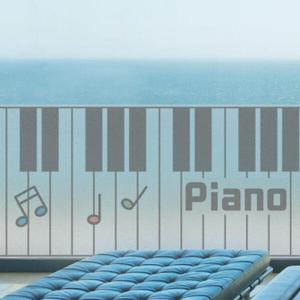 아트박스/꾸밈 ij953_m-무점착유리시트_즐거운피아노건반_글라스